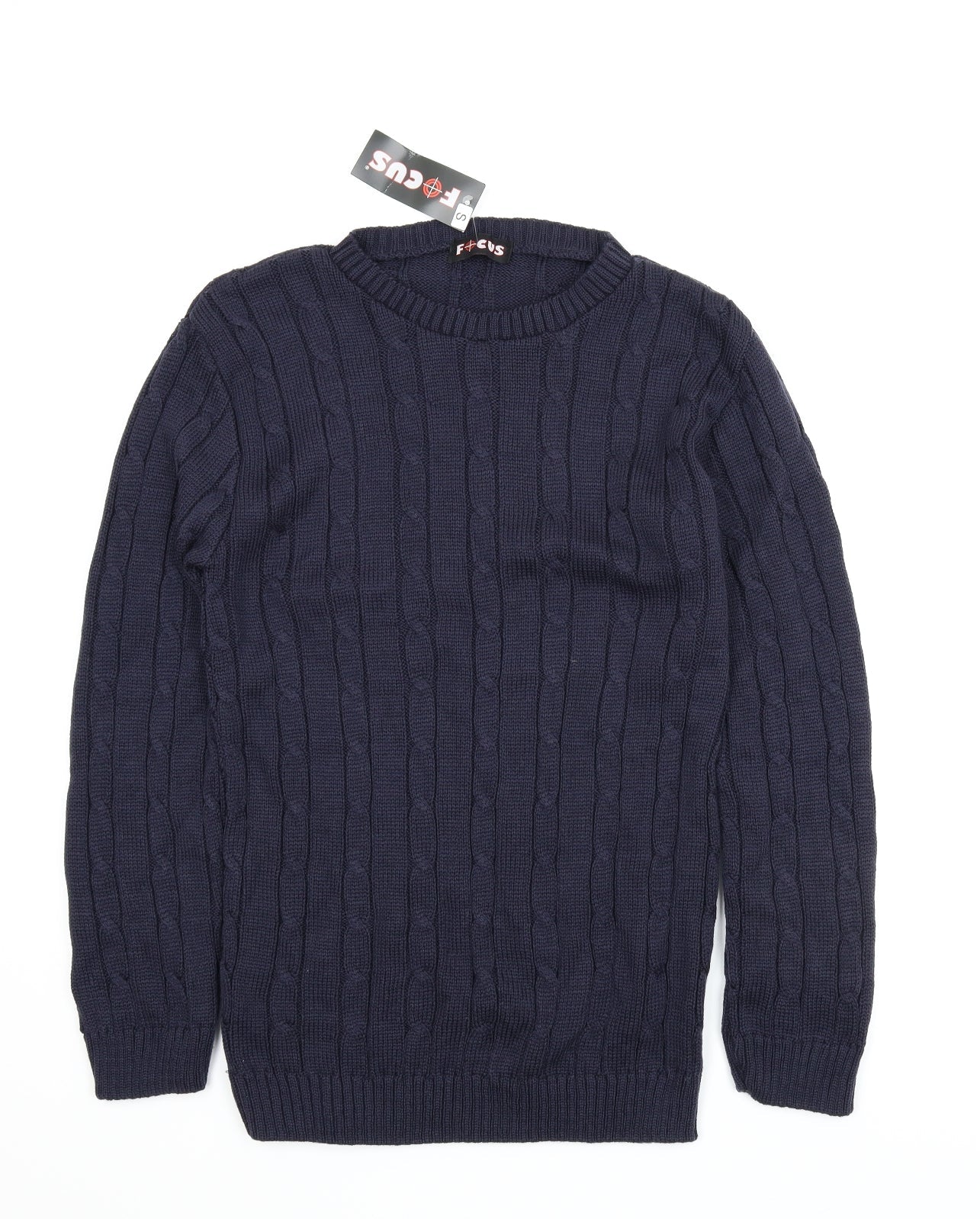 Focus Mens Blue   Pullover Jumper Size S