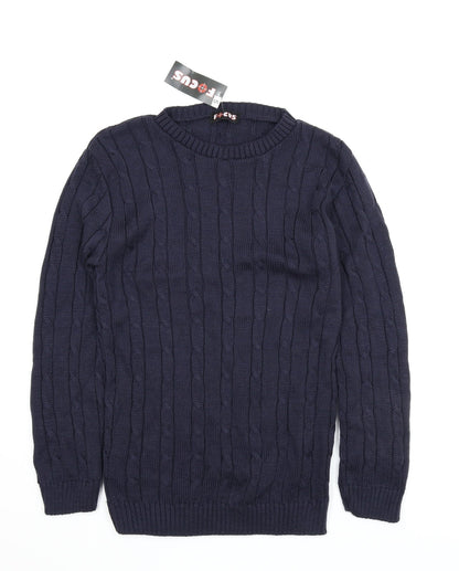 Focus Mens Blue   Pullover Jumper Size S