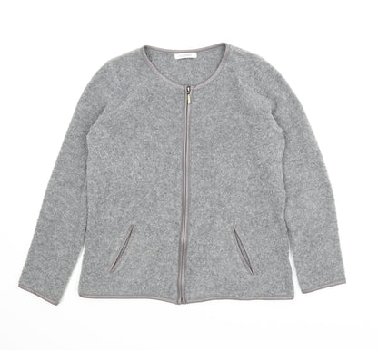 Classic Womens Grey  Fleece Full Zip Jumper Size M