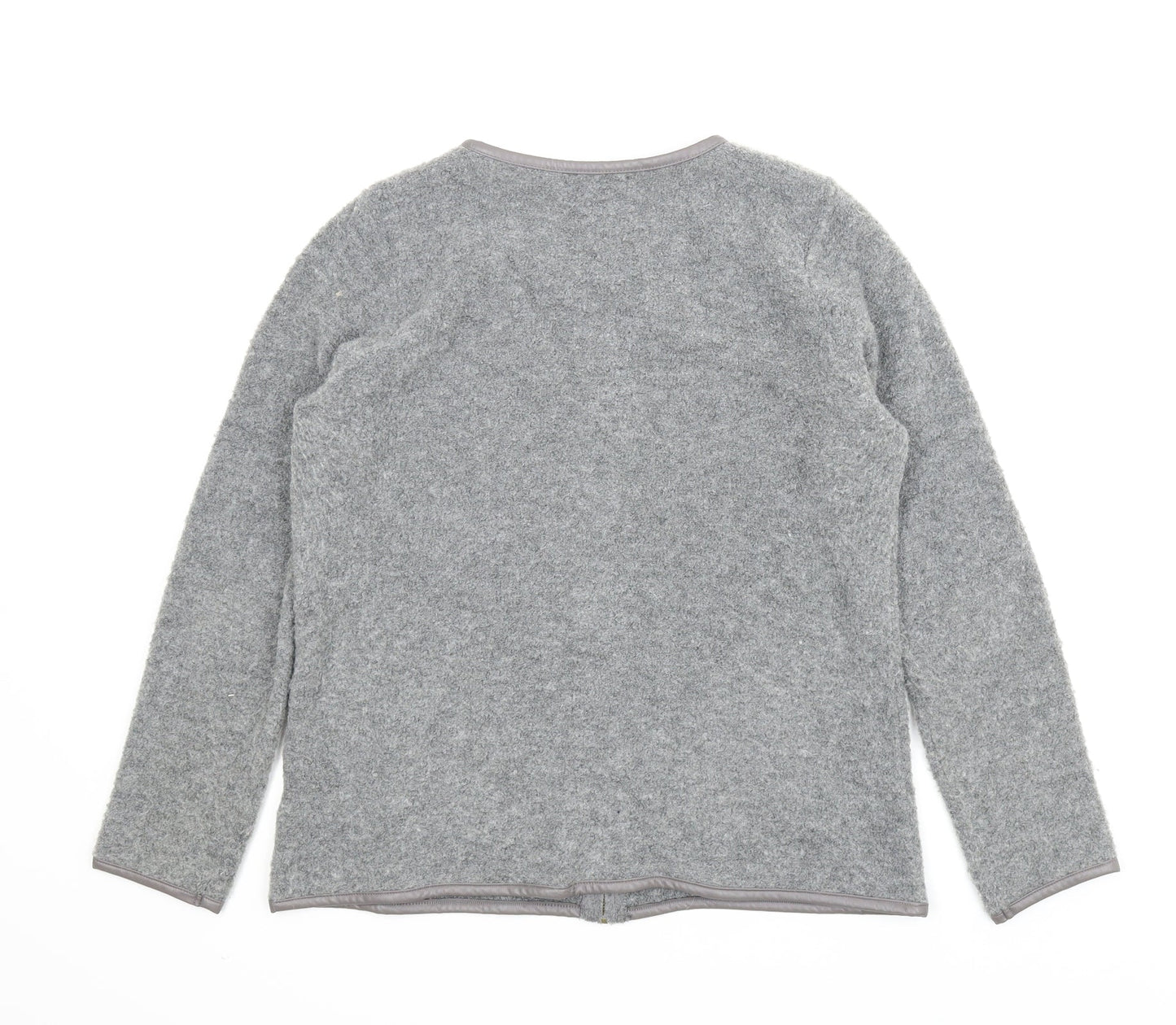 Classic Womens Grey  Fleece Full Zip Jumper Size M