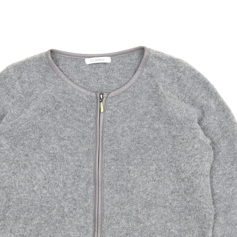 Classic Womens Grey  Fleece Full Zip Jumper Size M