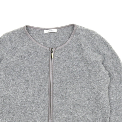Classic Womens Grey  Fleece Full Zip Jumper Size M
