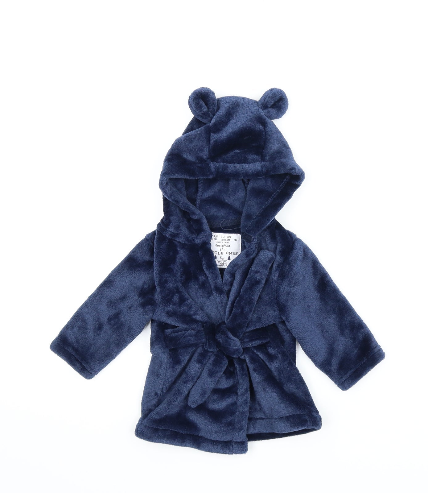 F&F Baby Blue Solid  Capri Robe Size 0-3 Months