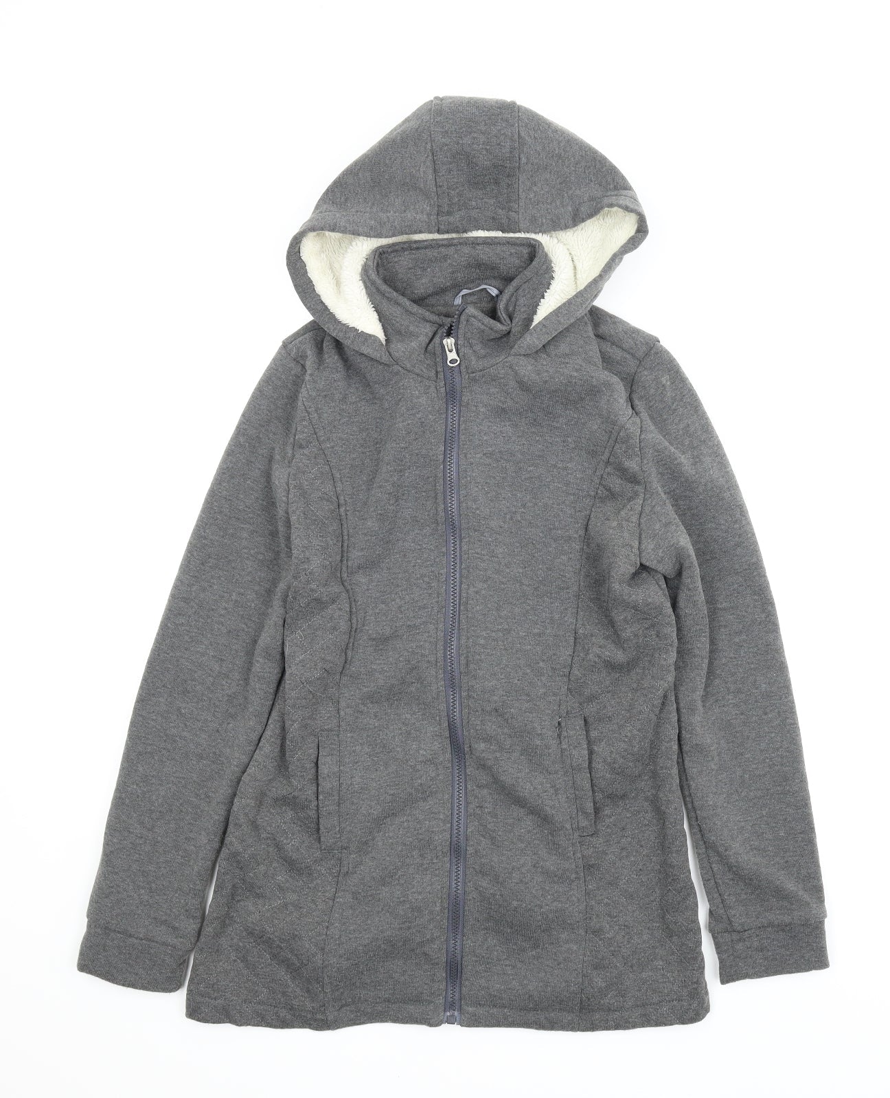 Network Womens Grey   Full Zip Jumper Size 8