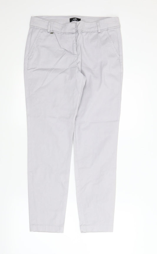 Womens UK Size 12 Wallis Regular Fit Chino Grey Trousers