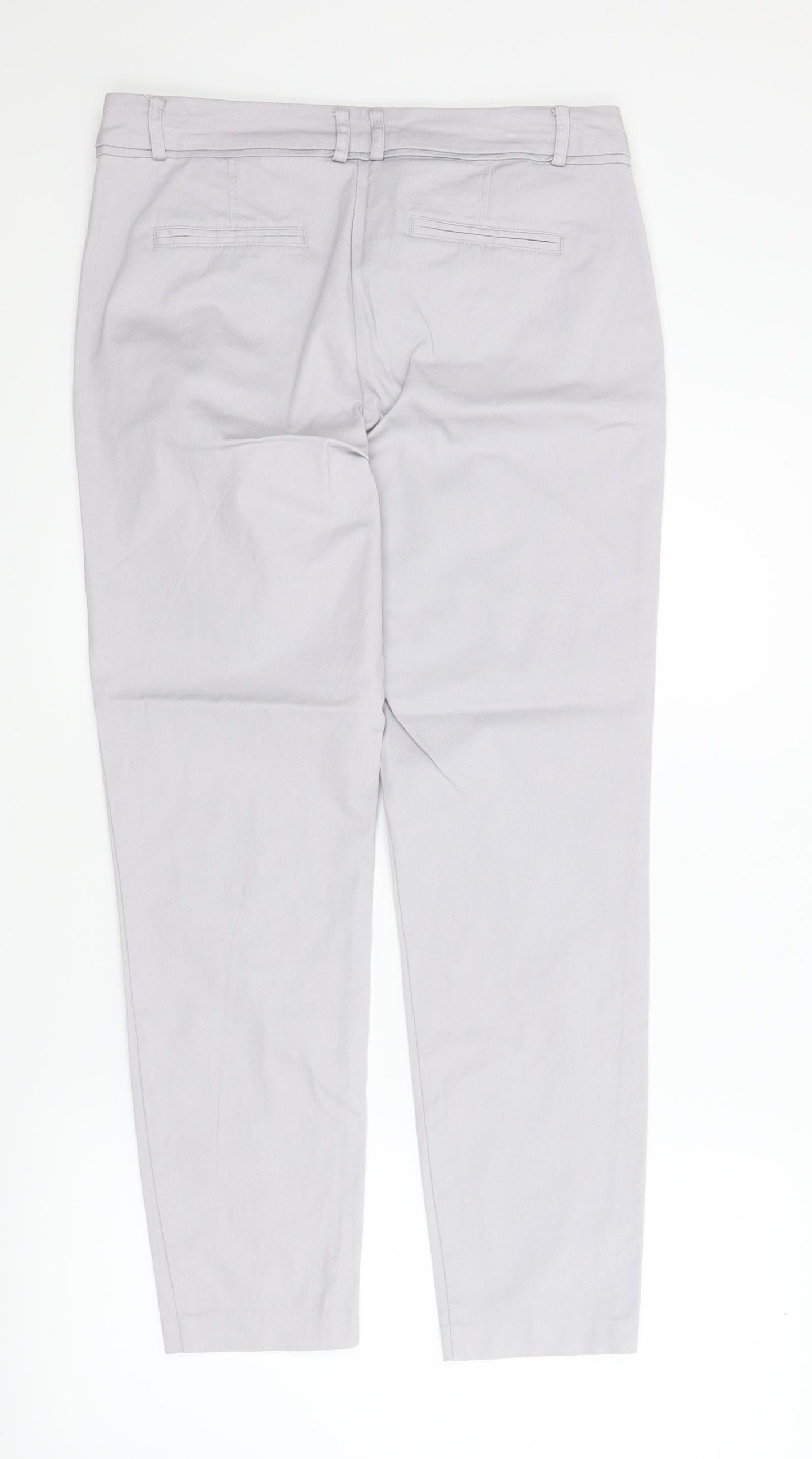 Womens UK Size 12 Wallis Regular Fit Chino Grey Trousers