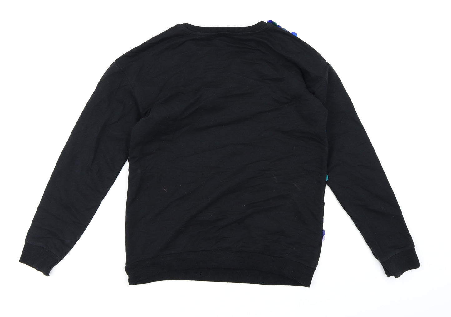 George Girls Black  Jersey Pullover Sweatshirt Size 10-11 Years