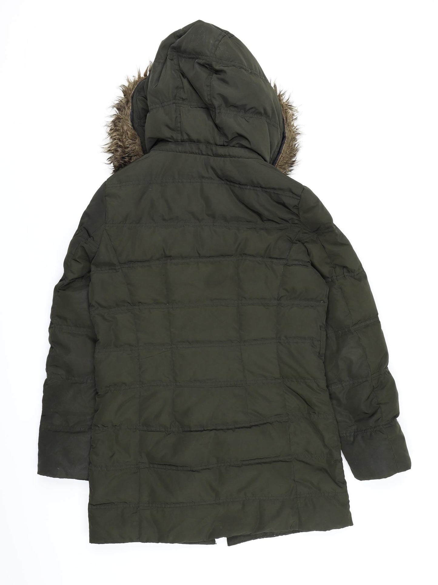 Womens UK Size S H&M Green Quilted Coat