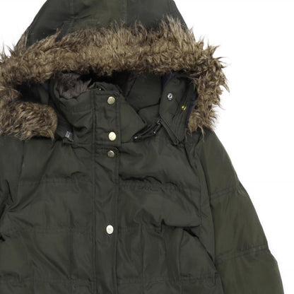 Womens UK Size S H&M Green Quilted Coat