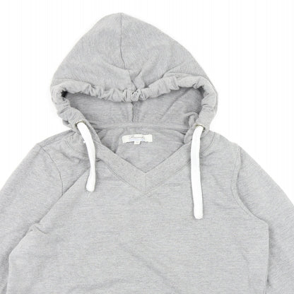 Peacocks Womens Grey  Jersey Pullover Hoodie Size 14