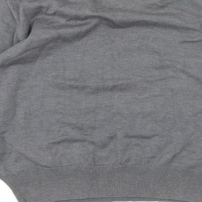 Palm Grove Womens Grey Check Knit Pullover Jumper Size 14