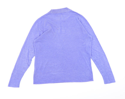 Bonmarché Womens Purple  Knit Pullover Jumper Size 14