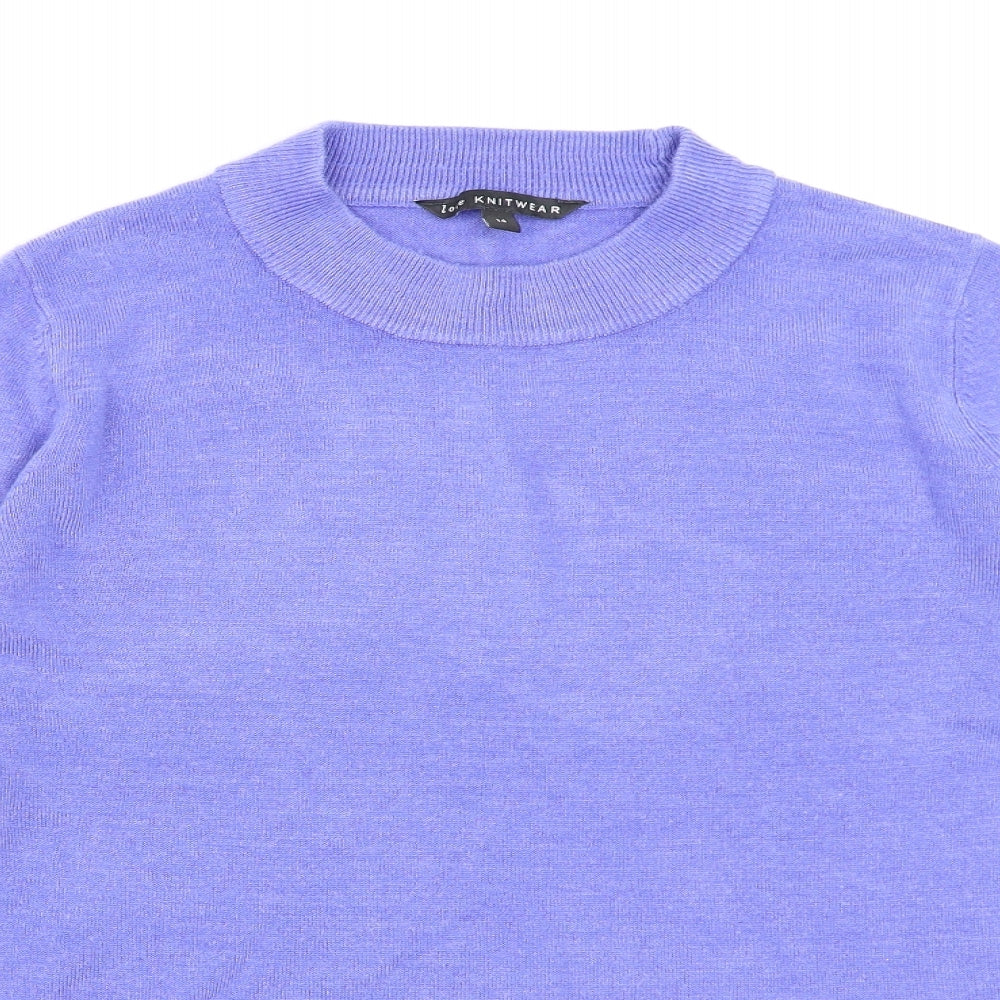Bonmarché Womens Purple  Knit Pullover Jumper Size 14