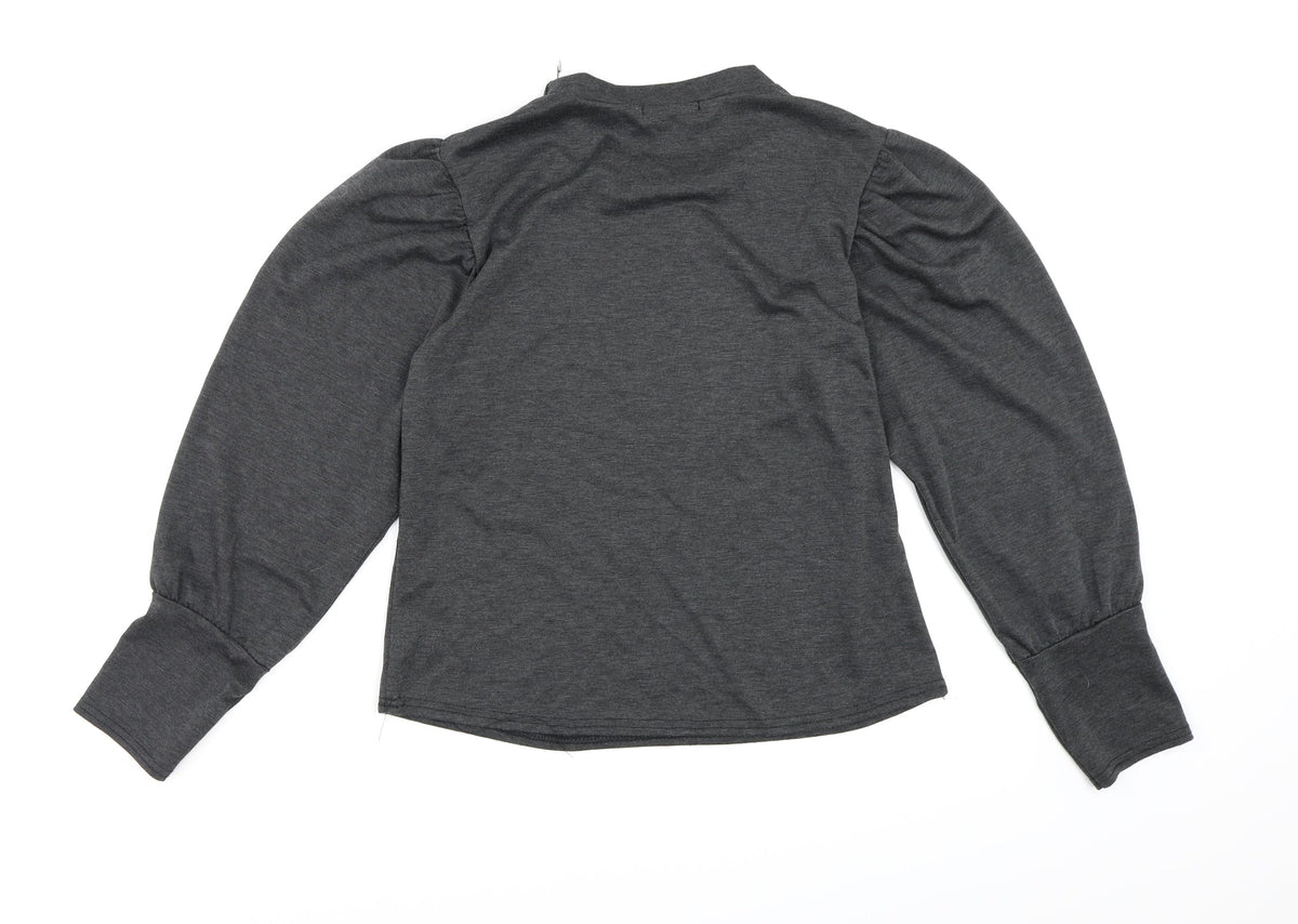kaaya Womens Grey   Pullover Sweatshirt Size M