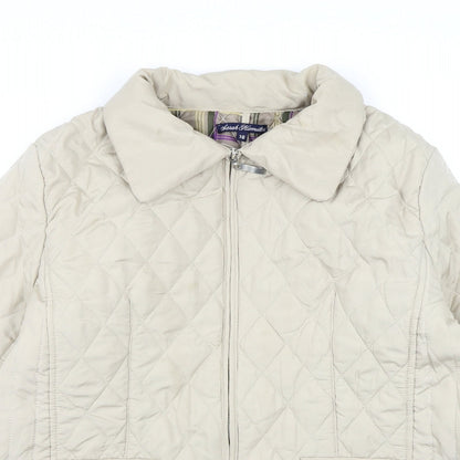 Womens UK Size 16 Sarah Hamilton Beige Overcoat