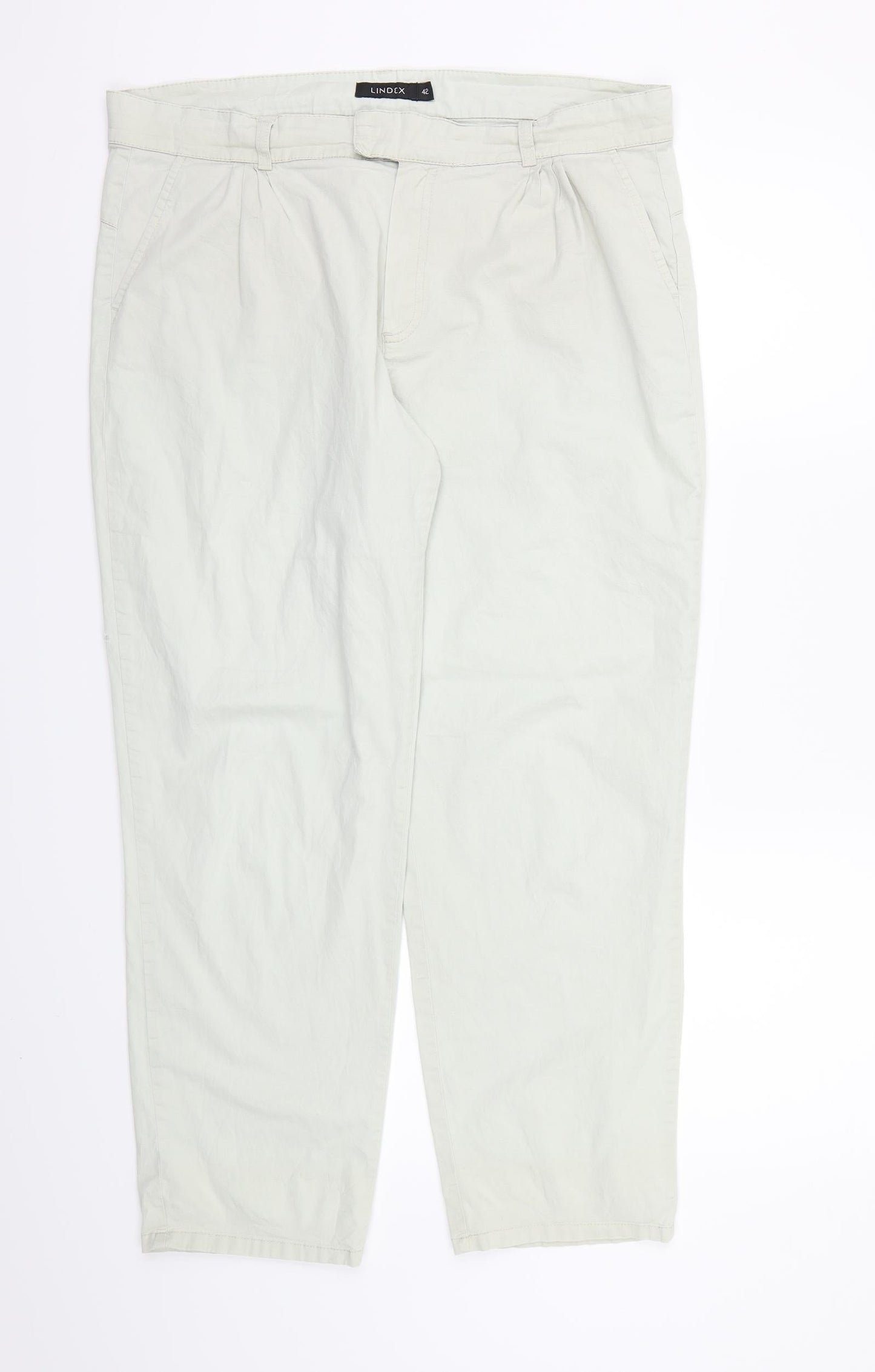 Womens UK Size 14 Lindex Regular Fit  Ivory Trousers