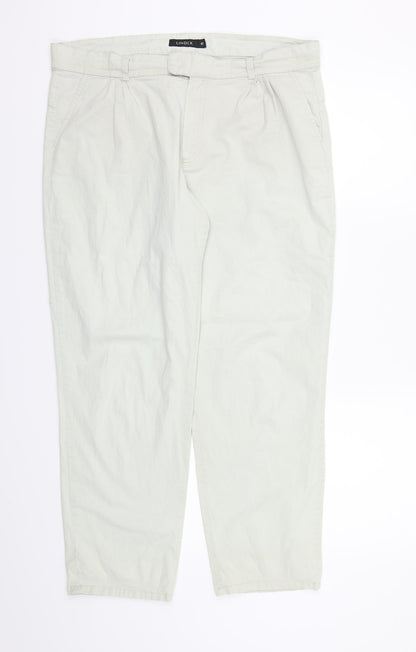 Womens UK Size 14 Lindex Regular Fit  Ivory Trousers