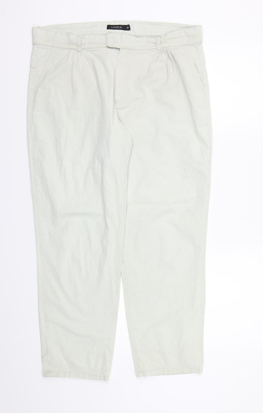 Womens UK Size 14 Lindex Regular Fit  Ivory Trousers