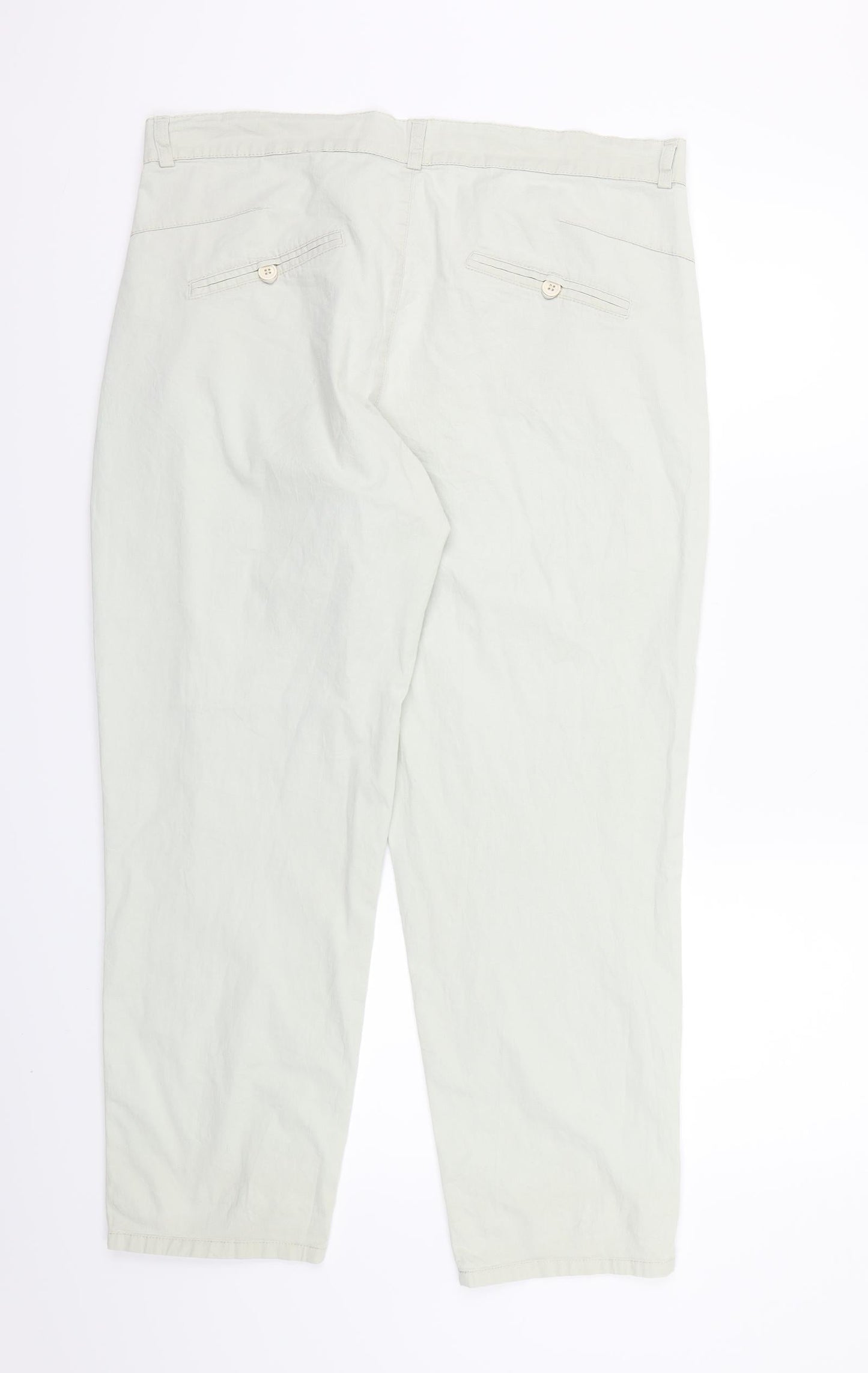 Womens UK Size 14 Lindex Regular Fit  Ivory Trousers