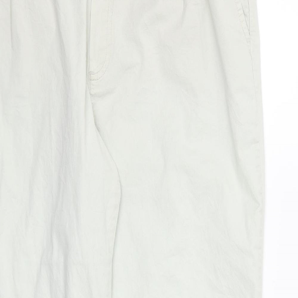 Womens UK Size 14 Lindex Regular Fit  Ivory Trousers