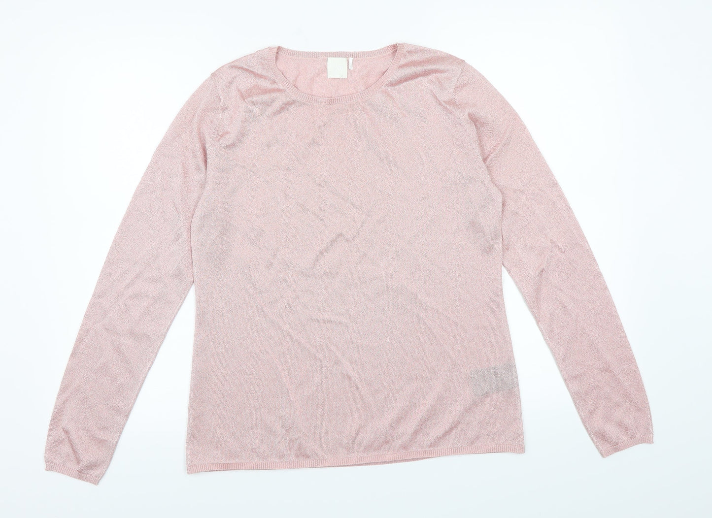 H&M Womens Pink  Knit Pullover Jumper Size L