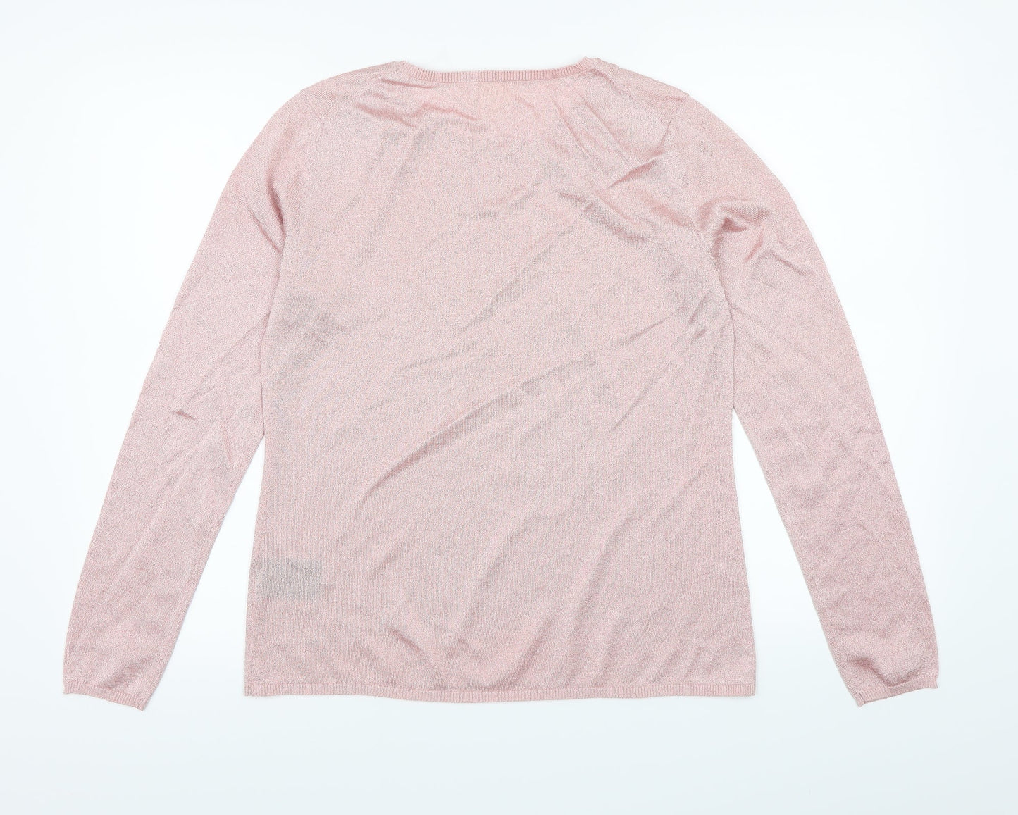 H&M Womens Pink  Knit Pullover Jumper Size L