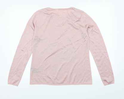H&M Womens Pink  Knit Pullover Jumper Size L