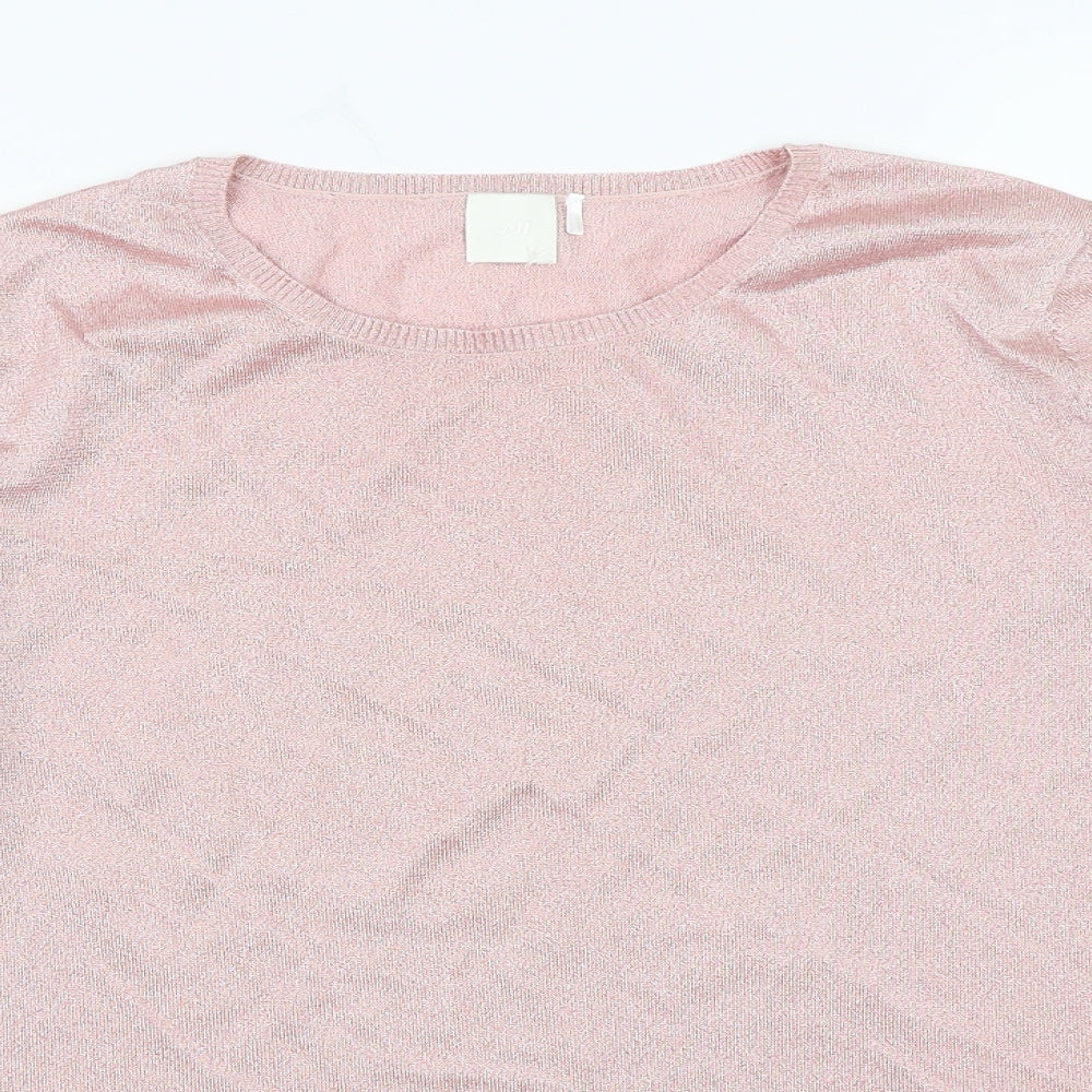 H&M Womens Pink  Knit Pullover Jumper Size L
