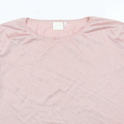 H&M Womens Pink  Knit Pullover Jumper Size L