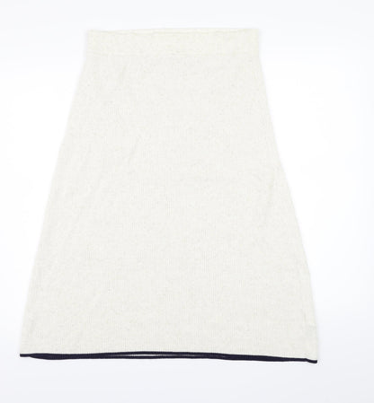 Marks and Spencer Womens Ivory  Knit A-Line Skirt Size M