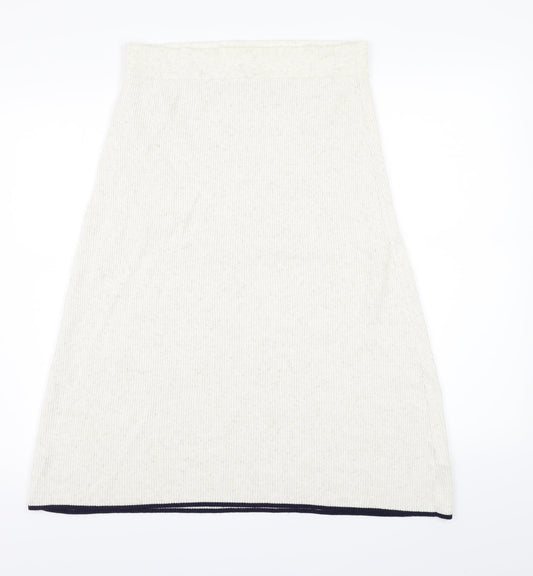 Marks and Spencer Womens Ivory  Knit A-Line Skirt Size M