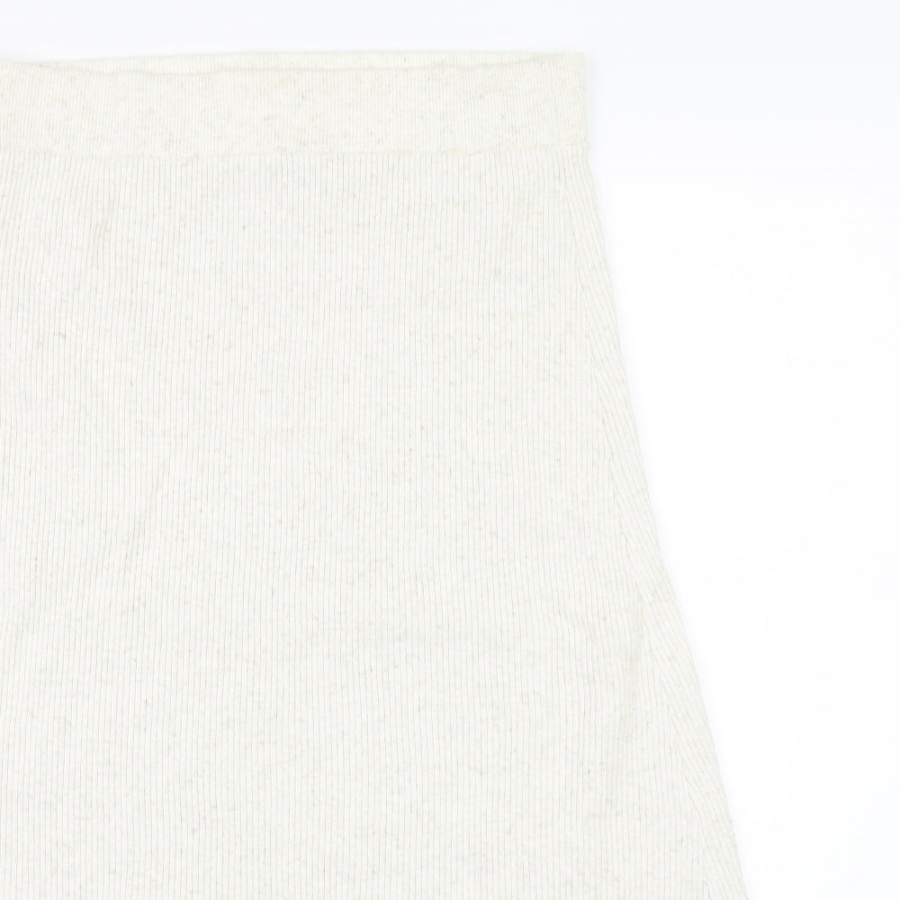 Marks and Spencer Womens Ivory  Knit A-Line Skirt Size M