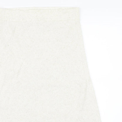 Marks and Spencer Womens Ivory  Knit A-Line Skirt Size M