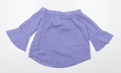 Miss Selfridge Womens Blue   Basic Blouse Size 8