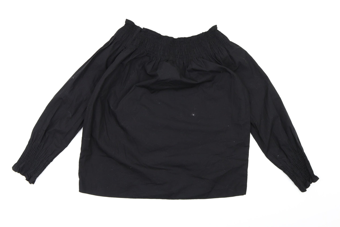 Womens UK Size XS Zara Black Basic Blouse
