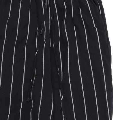 Womens UK Size 10 PRETTYLITTLETHING Regular Fit Harem Black Trousers