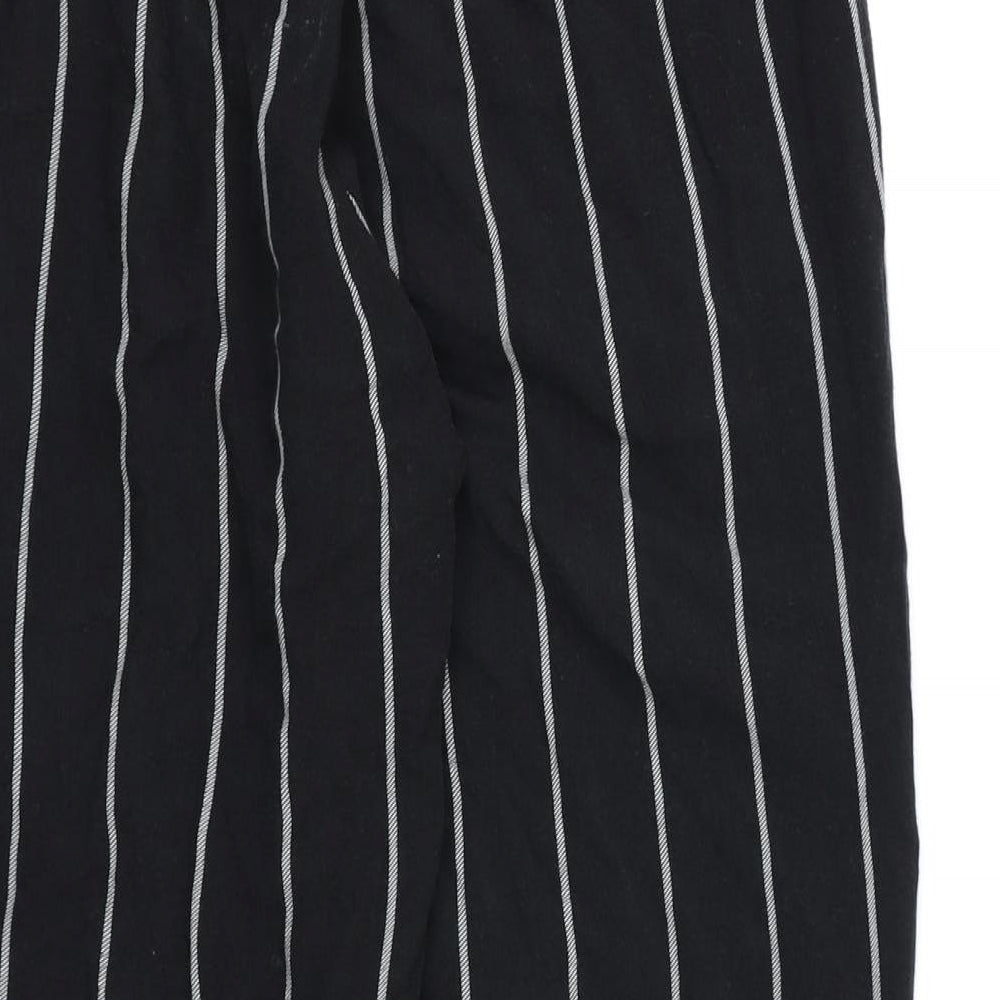 Womens UK Size 10 PRETTYLITTLETHING Regular Fit Harem Black Trousers