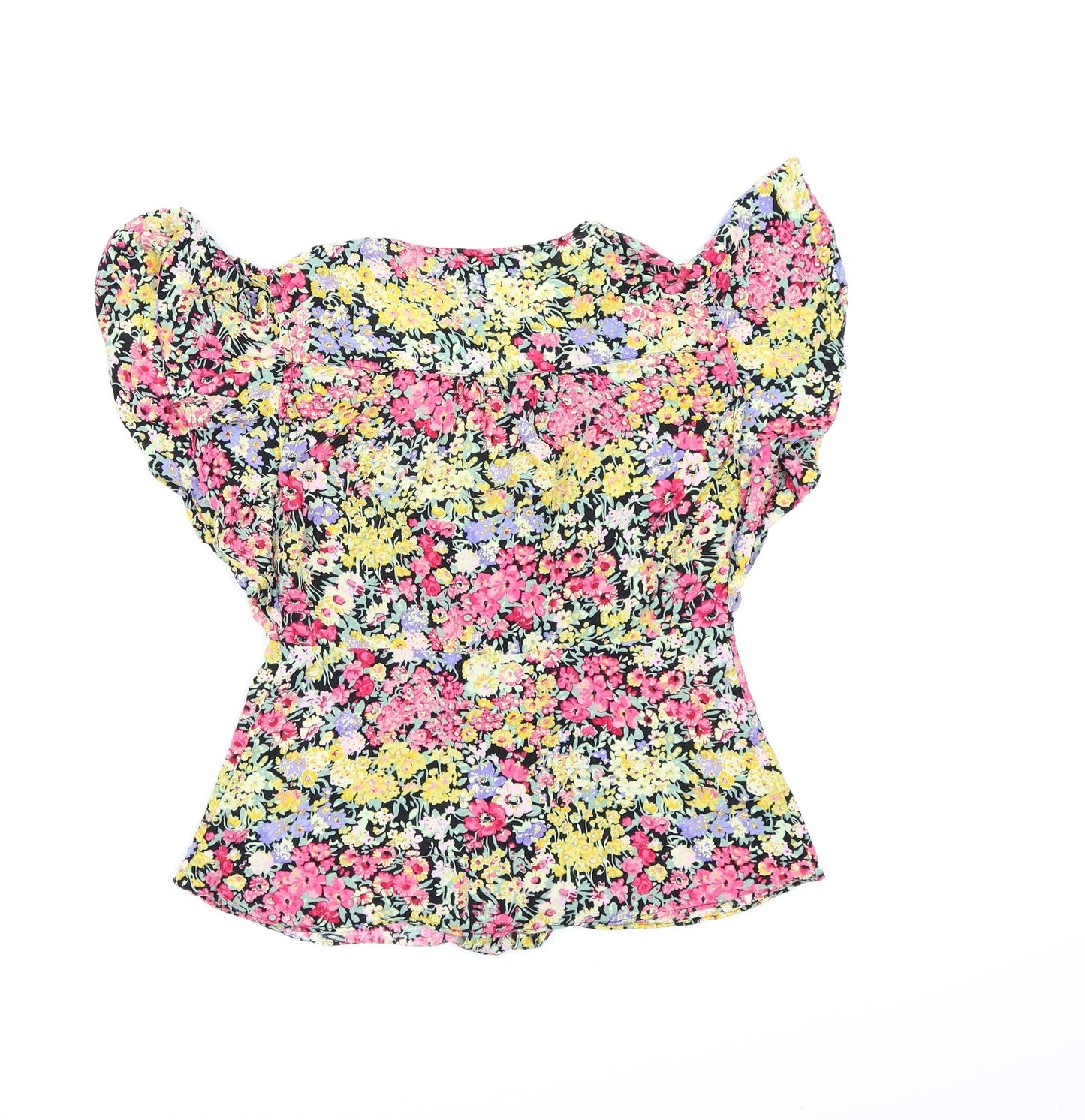 Womens UK Size 8 Warehouse Multicoloured Basic Blouse