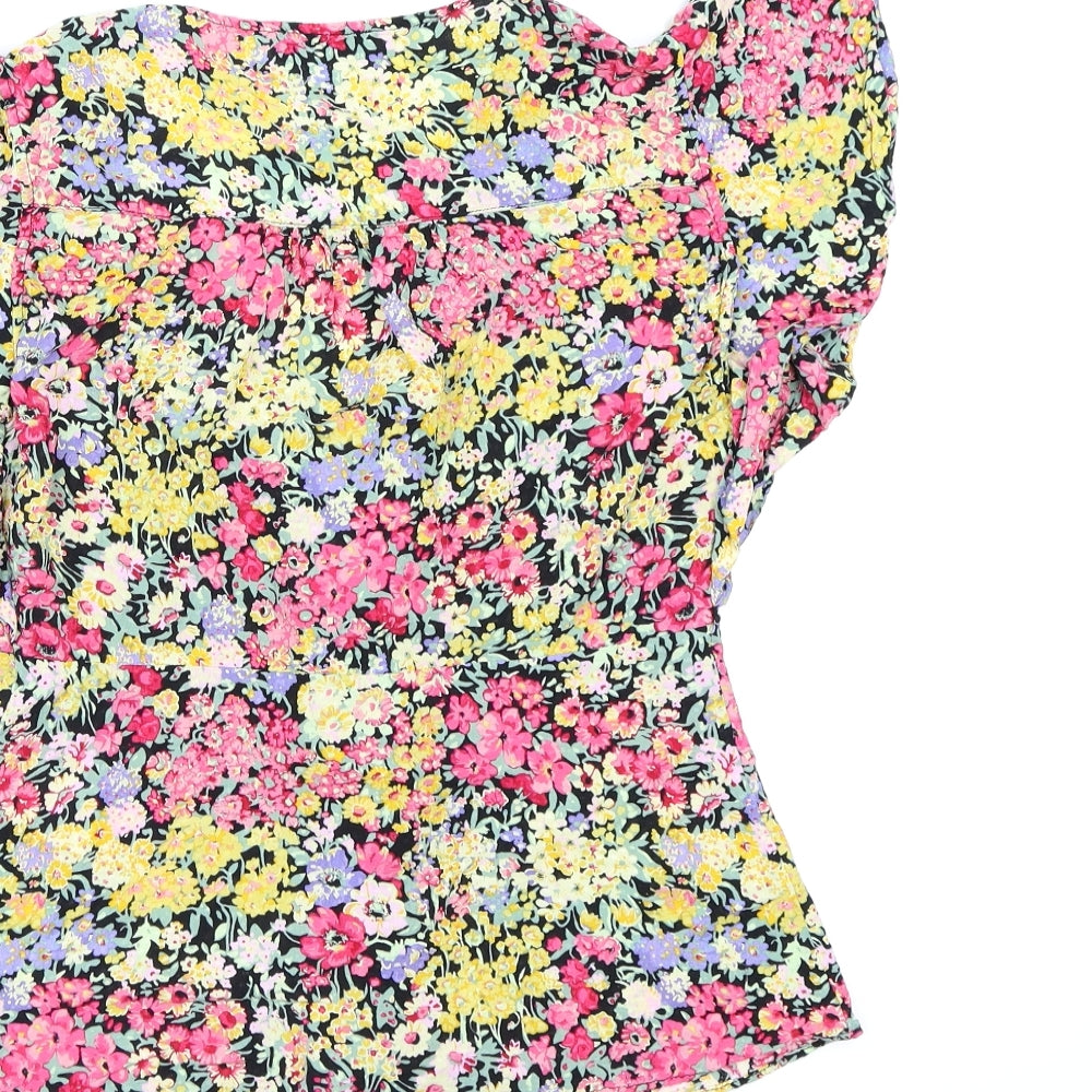 Womens UK Size 8 Warehouse Multicoloured Basic Blouse