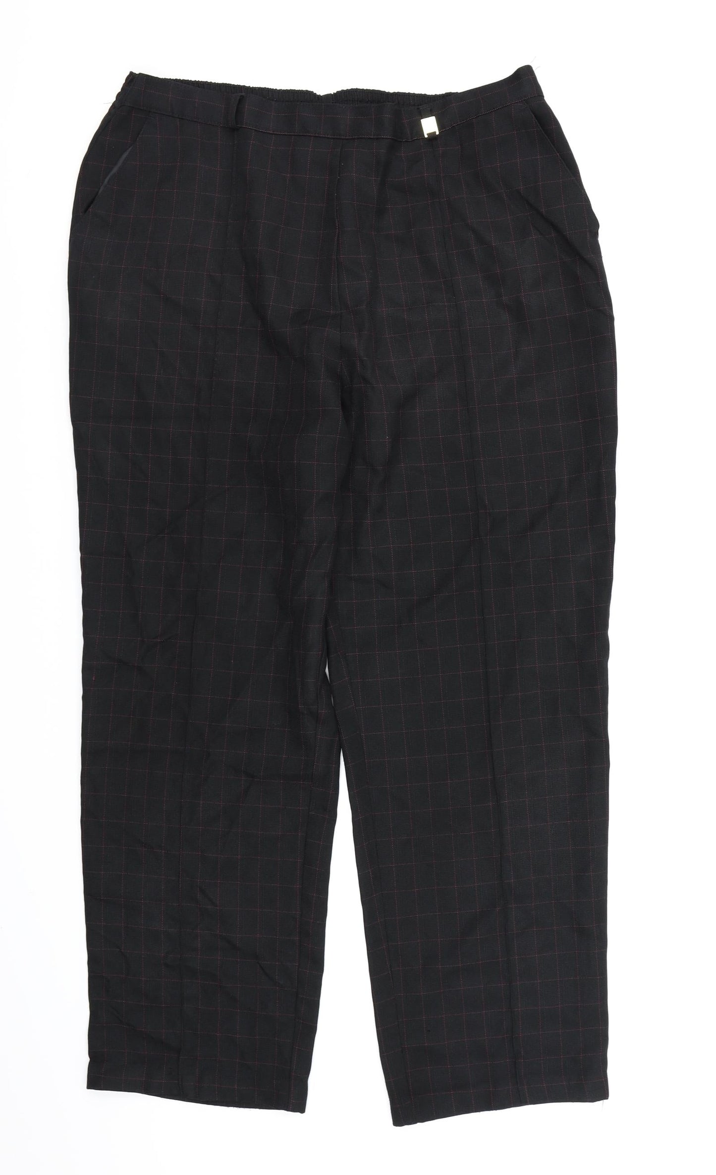 Womens UK Size 18 Marks and Spencer Regular Fit Dress Pants Black Trousers