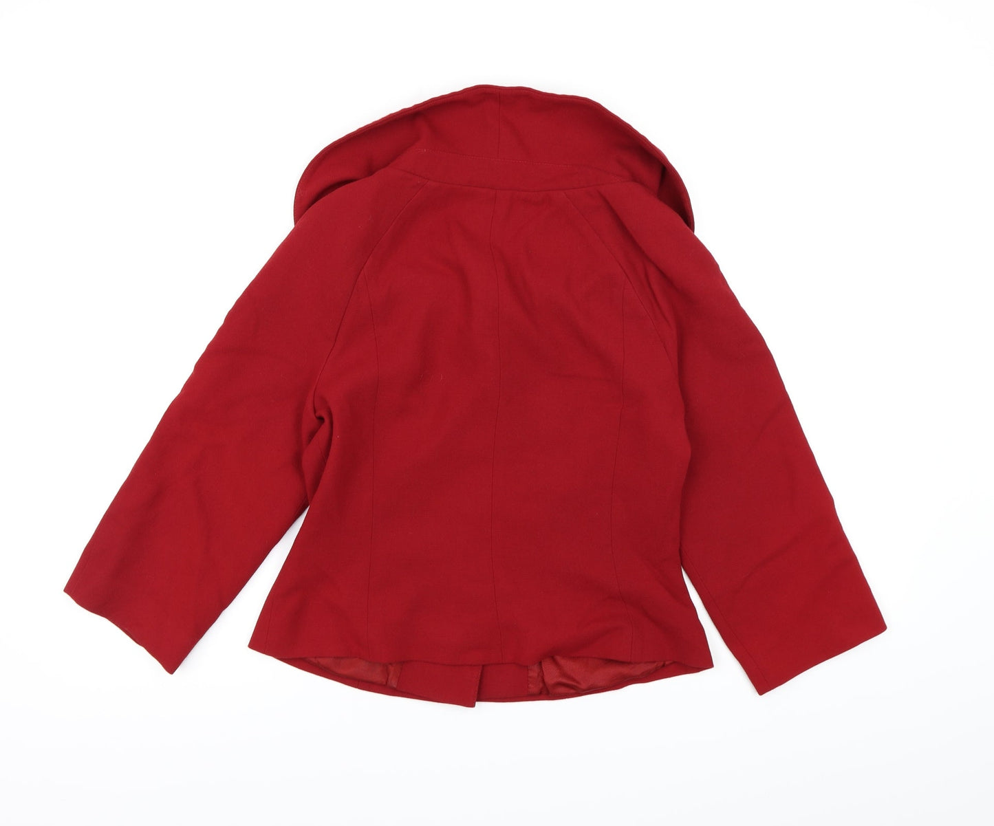 Womens UK Size 10 Wallis Red Pea Coat