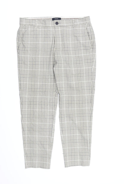 Mens UK Size S Bershka Regular Fit Dress Pants Beige Trousers