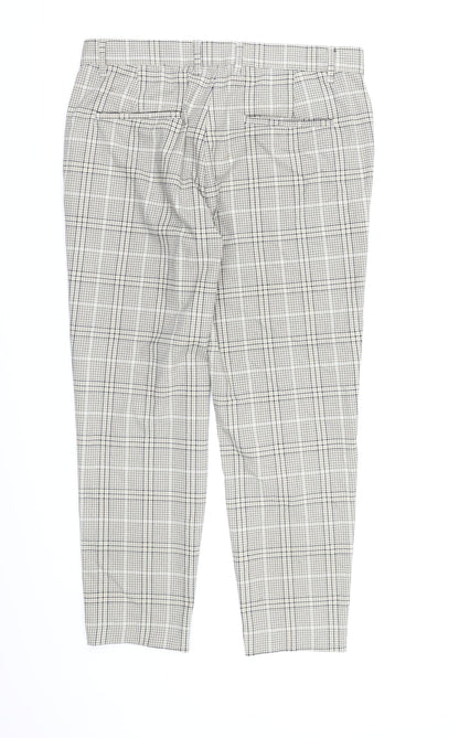 Mens UK Size S Bershka Regular Fit Dress Pants Beige Trousers