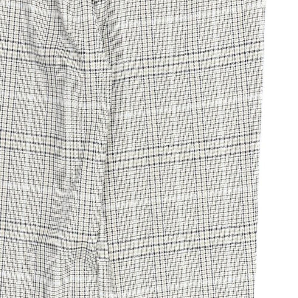 Mens UK Size S Bershka Regular Fit Dress Pants Beige Trousers