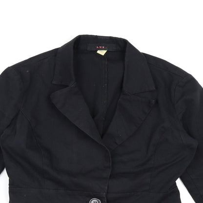 Lux Womens Black   Jacket Blazer Size L