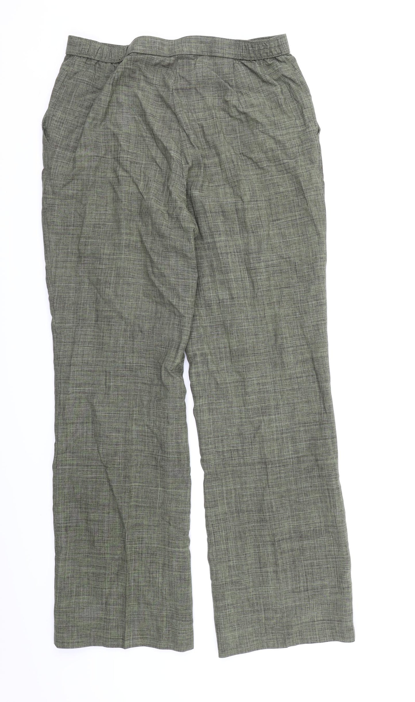 Womens UK Size 12 Marks and Spencer Regular Fit  Green Trousers