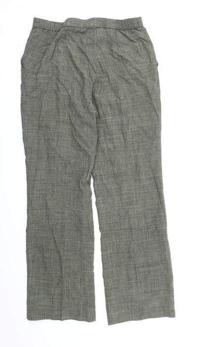 Womens UK Size 12 Marks and Spencer Regular Fit  Green Trousers