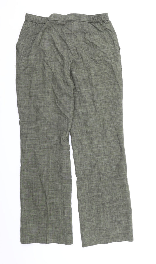 Womens UK Size 12 Marks and Spencer Regular Fit  Green Trousers