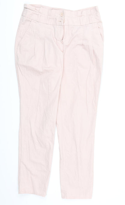 Womens UK Size 8 Select Regular Fit Chino Pink Trousers