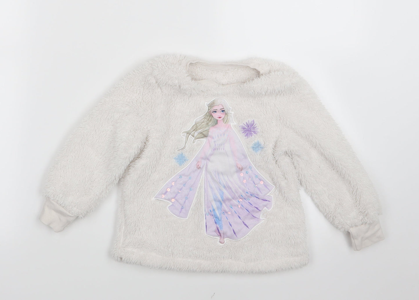 George Girls White Geometric  Top Pyjama Top Size 2-3 Years  - Frozen
